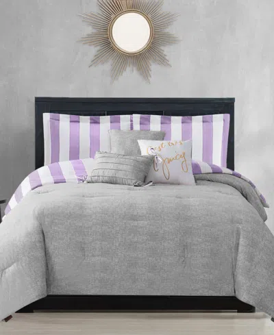 Juicy Couture Cabana Stripe Reversible 5-piece Comforter Set, Twin/twin Xl