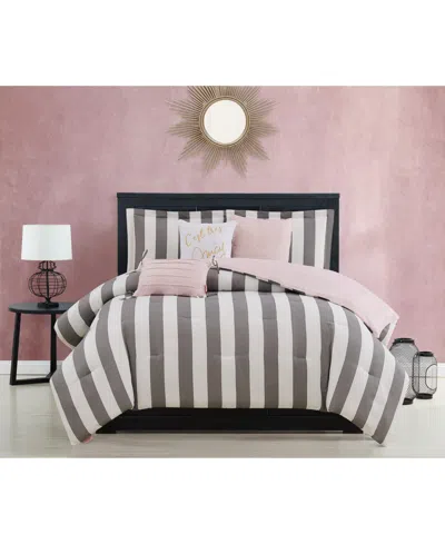 Juicy Couture Cabana Stripe Reversible 6-pc. Comforter Set, King In Multi