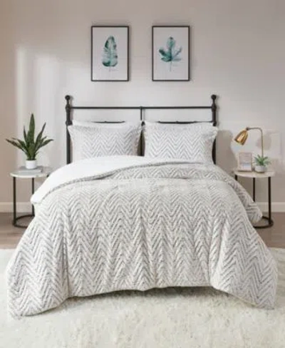 Madison Park Adelyn Faux Fur Comforter Sets In White