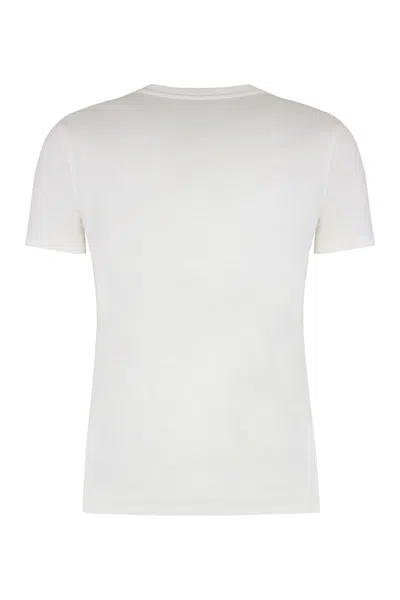 Elisabetta Franchi Cotton Crew-neck T-shirt In White