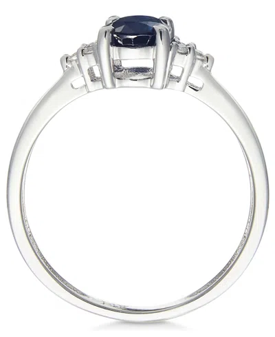 Macy's Sapphire (9/10 Ct. T.w.) And Diamond Accent Ring In 14k White Gold (also Available In Tanzanite, Eme In Multi