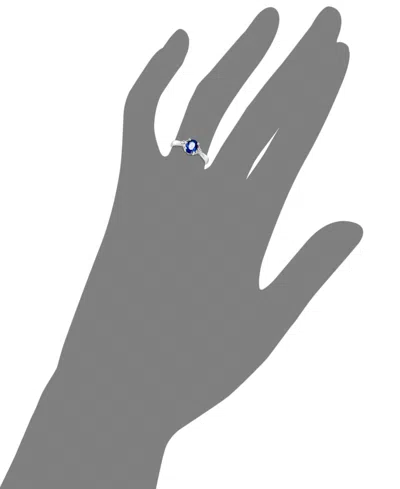 Macy's Sapphire (9/10 Ct. T.w.) And Diamond Accent Ring In 14k White Gold (also Available In Tanzanite, Eme In Multi