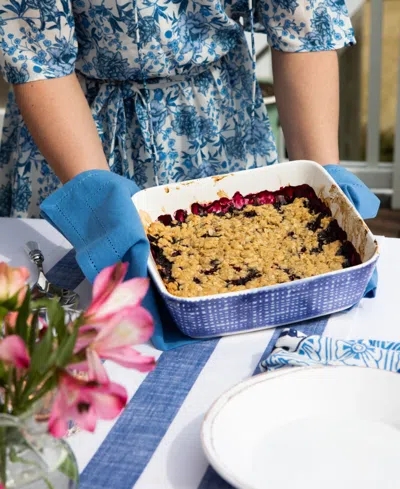 Vietri Santorini Geo Square Baker In Multi