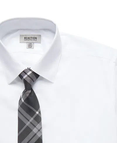 Kenneth Cole Reaction Big Boys Solid Classic Shirt And Tie Set In Multi