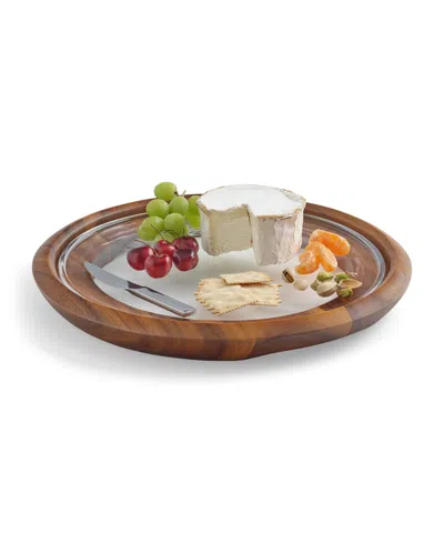 Nambe Cooper Cheese Tray With Knife