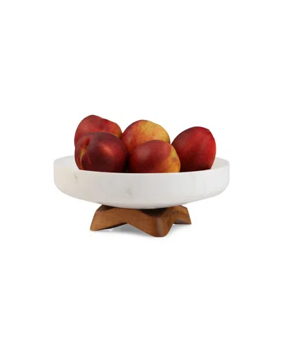 Nambe Chevron Fruit Or Centerpiece Bowl In Multi