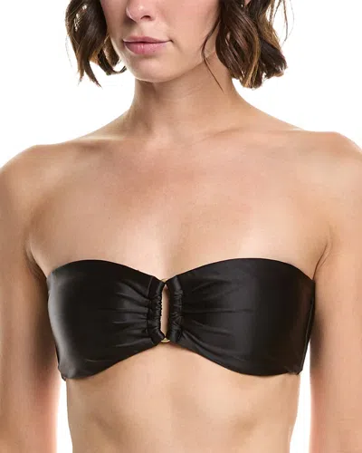 Pq Swim Detail Bandeau Bikini Top In Black