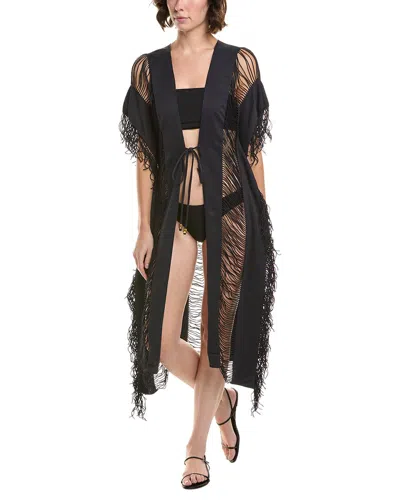 Pq Swim Monique Tie Kimono In Black