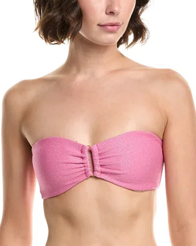 Pq Swim Detail Bandeau Bikini Top In Pink