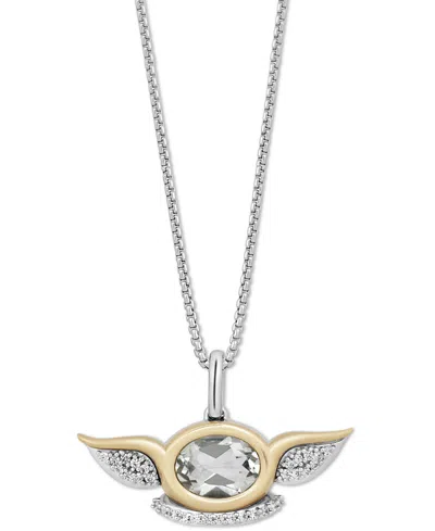 Wonder Fine Jewelry Star Wars  Green Quartz (1-1/4 Ct. T.w.) & Diamond (1/10 Ct. T.w.) Grogu Pendant  In Metallic