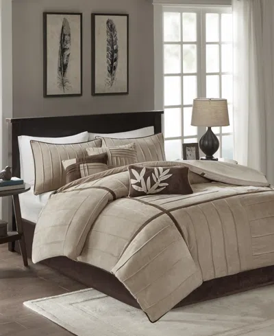 Madison Park Dune Faux-suede 7-pc. Comforter Set, Full In Sand