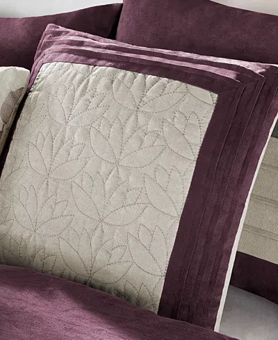 Madison Park Palmer Faux-suede 7-pc. Comforter Set, California King In Purple