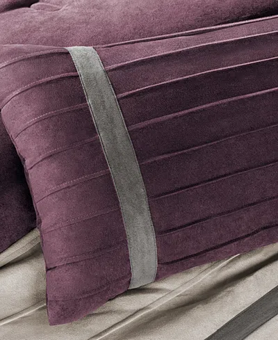 Madison Park Palmer Faux-suede 7-pc. Comforter Set, King In Purple