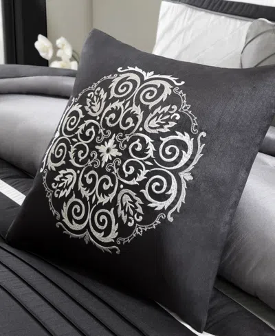 Madison Park Blaire Faux-silk 7-pc. Comforter Set, Queen In Gray