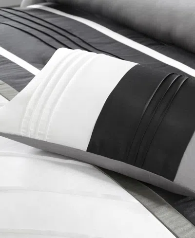 Madison Park Blaire Faux-silk 7-pc. Comforter Set, Queen In Gray