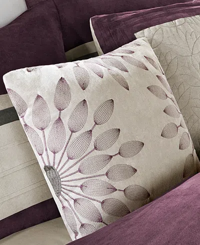 Madison Park Palmer Faux-suede 7-pc. Comforter Set, Full In Purple
