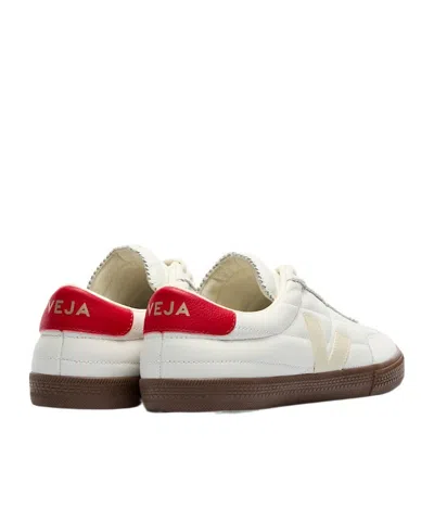 Veja Multicolour Organic Traced Leather In White
