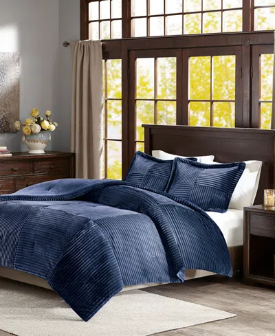 Madison Park Parker 3-pc. Comforter Set, King/california King In Blue