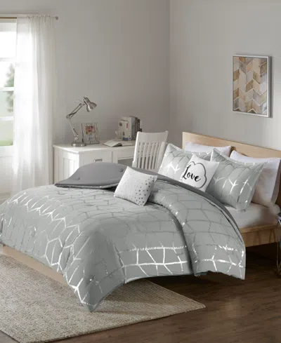 Intelligent Design Raina Metallic 4-pc. Comforter Set, Twin/twin Xl