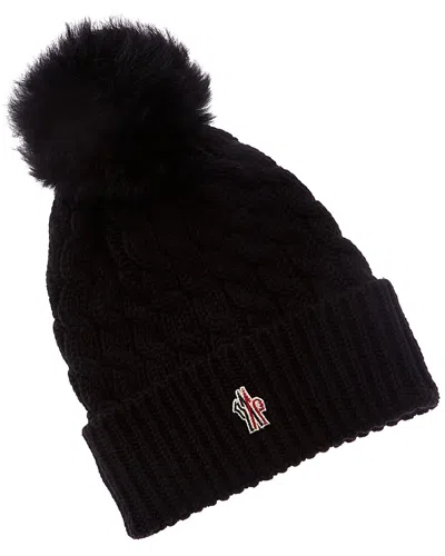 Moncler Wool Beanie In Black