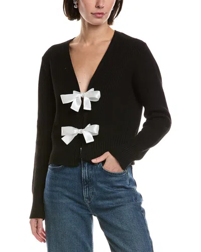 Laundry By Shelli Segal Bow Cardigan In Black
