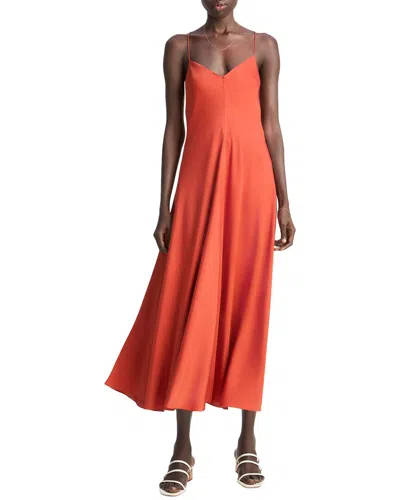 Vince A-line Slip Dress In Orange