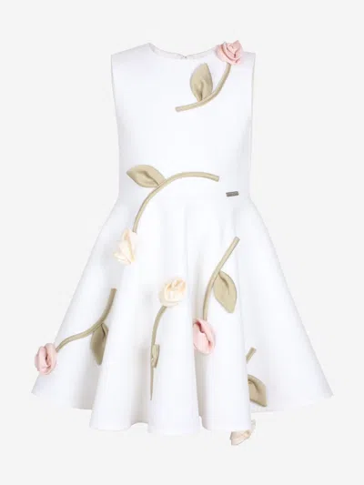 Jessie And James Girls Rain Of Flowers Dress In White