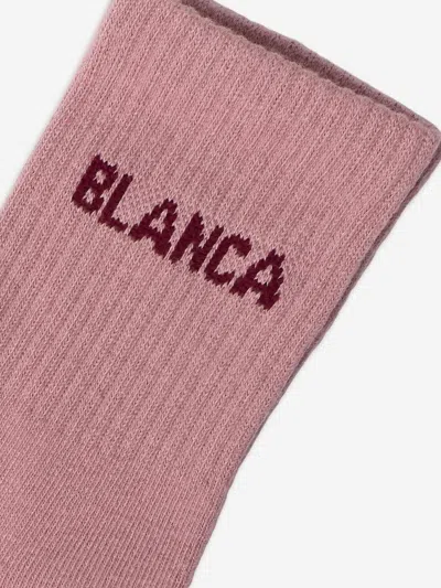 Blanca Sport Girls Logo Socks In Pink