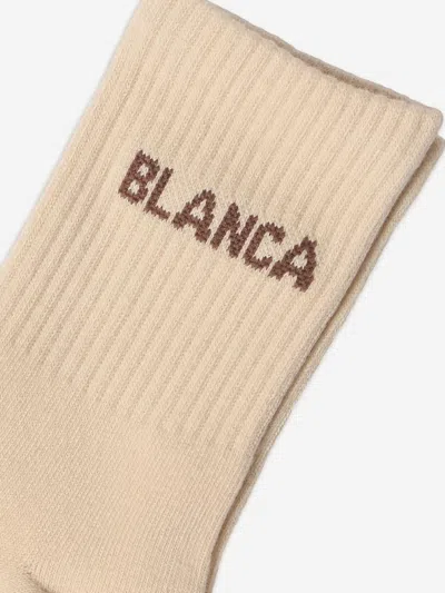 Blanca Sport Girls Logo Socks In Neutral