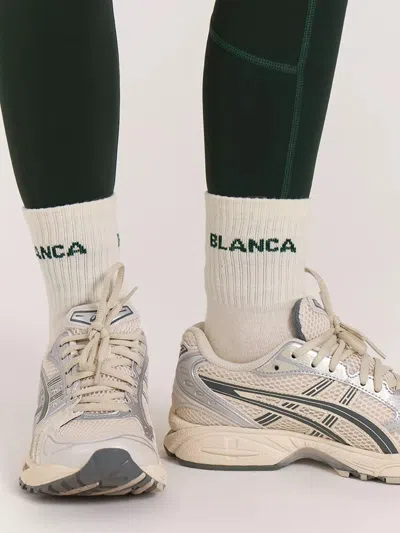 Blanca Sport Girls Logo Socks In White