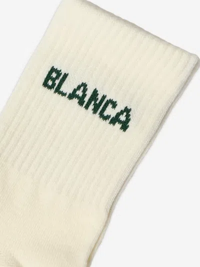Blanca Sport Girls Logo Socks In White