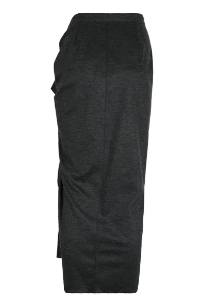 Fabiana Filippi Gonna Pareo In Platinum In Black