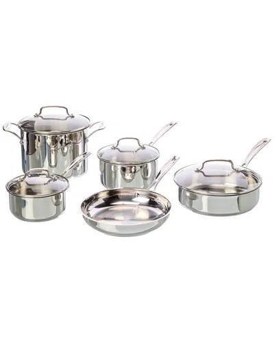 Cuisinart Stainless Steel 9pc Cookware Set In Silver
