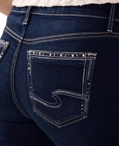 Silver Jeans Co. Women's Elyse Mid Rise Comfort Fit Slim Bootcut Jeans In Blue