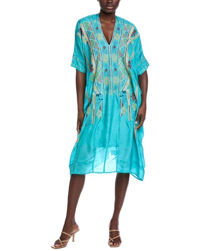 Johnny Was Kendry Silk Kaftan In Green