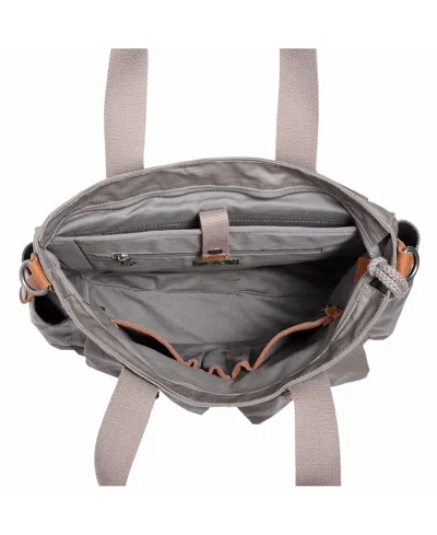 Tsd Brand Urban Light Coated Canvas Tote Bag In Gray