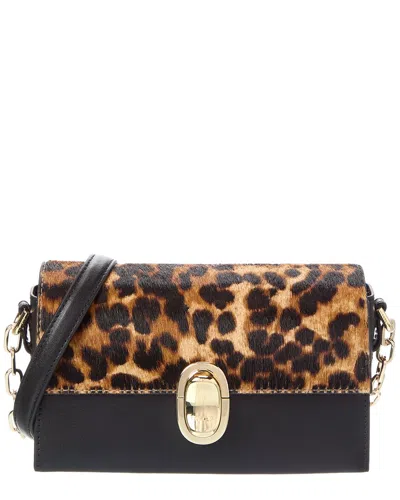 Furla Eclisse Leather Crossbody In Neutral