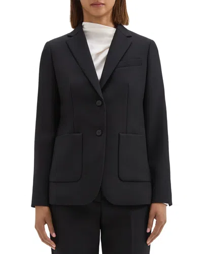 Theory Classic Wool-blend Blazer In Black