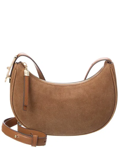 Furla Mialuna Leather Crossbody In Brown