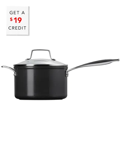 Le Creuset 4qt Saucepan With Glass Lid With $19 Credit In Black