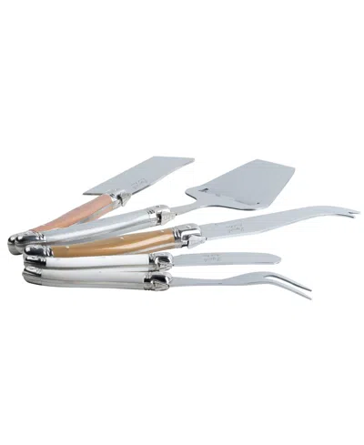 French Home Laguiole 5 Piece Cheese Knife, Fork And Slicer Set