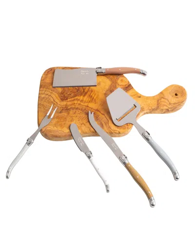 French Home Laguiole 5 Piece Cheese Knife, Fork And Slicer Set