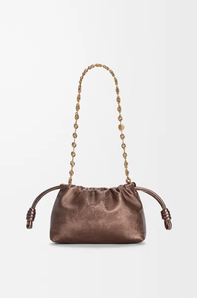 Loewe Mini Flamenco Shoulder Bag In Brown