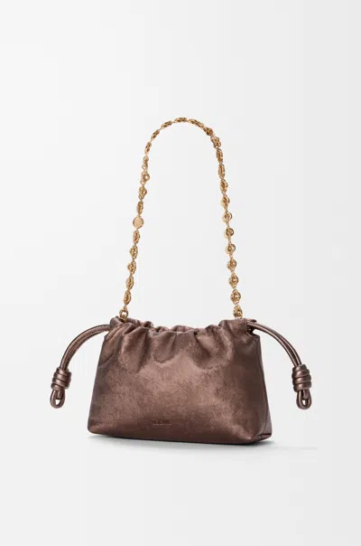 Loewe Mini Flamenco Shoulder Bag In Brown