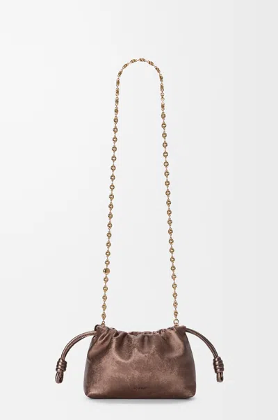 Loewe Mini Flamenco Shoulder Bag In Brown