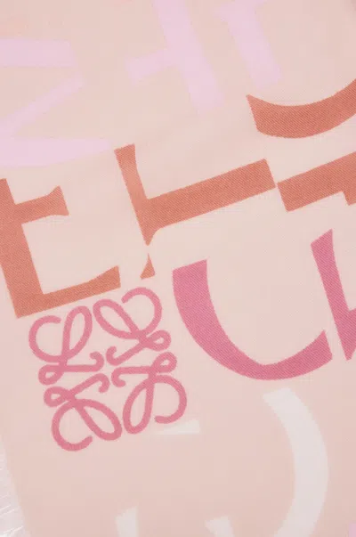 Loewe Rectangular Scarf In Pink