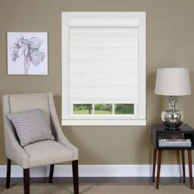 Achim Celestial Sheer Cordless Double Layered Window Shades In Gray