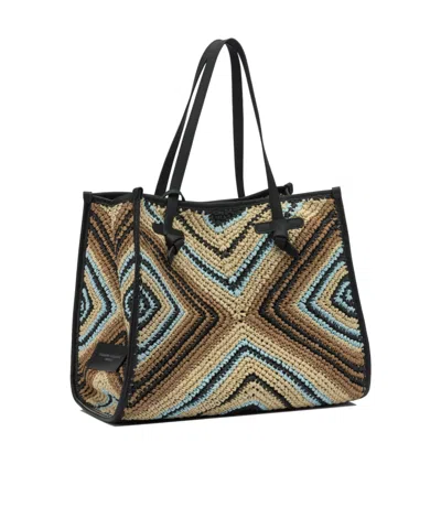 Gianni Chiarini Woven Shoulder Bags Featuring Dual Handles In Pattern
