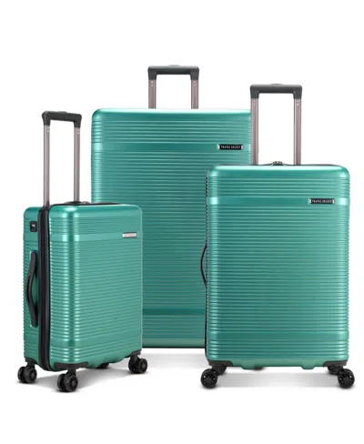 Travel Select Jaylen 3 Piece Hardside Spinners Set In Green