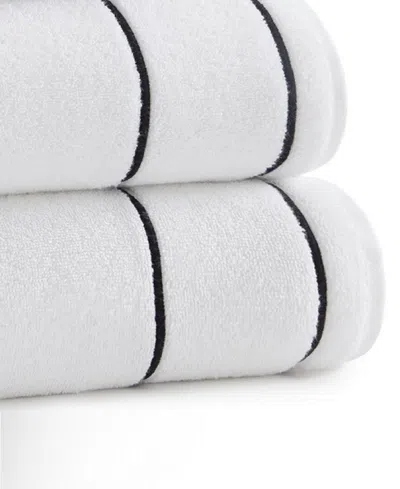 Cassadecor Bowery Stripe Cotton Wash Towel, 13" X 13" In Multi